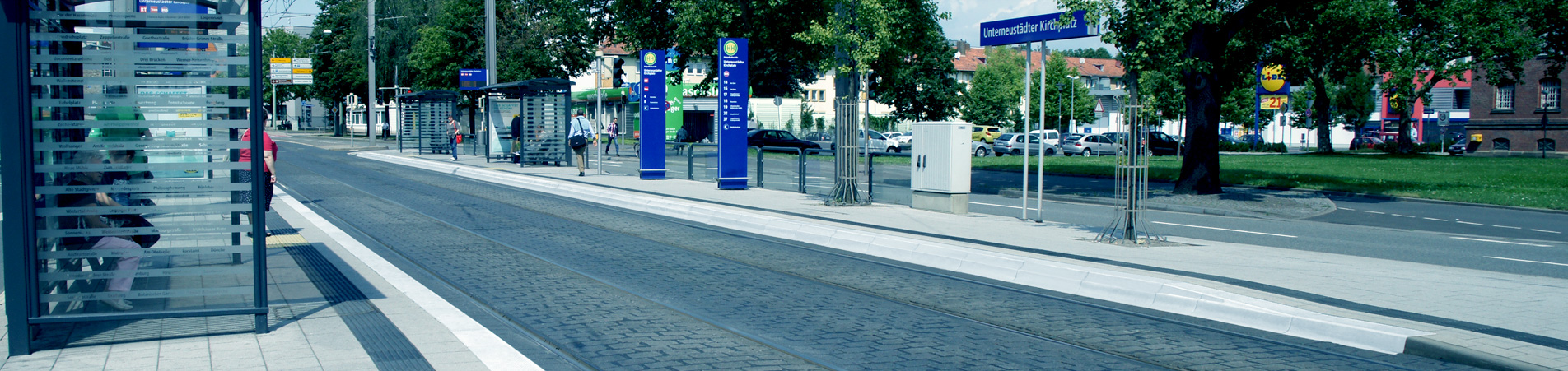 Straßenhaltestelle mit KSBplus in Kassel